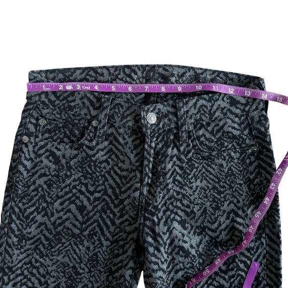 7 for all mankind women’s skinny pants black textured pattern size 26 #559 - Picture 3 of 9